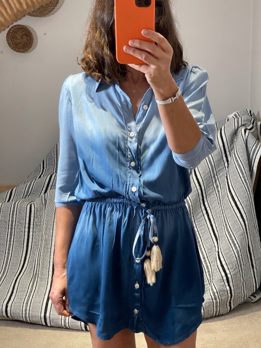 Skemo Beach dress blue small very soft fabric
